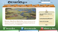 Screenshot of Estuaries.Gov website