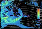 WRF model 12-hour rain forecast