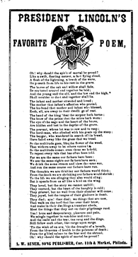 President Lincoln's Favorite Poem