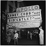 View of the Apollo Theatre marquee, New York, N.Y., between 1946 and 1948