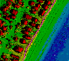 Thumbnail graphic of LIDAR beach elevation data