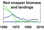 Red snapper biomass and landings **click to enlarge**