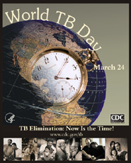 World TB Day March 24 - TB Elimination: Now Is the Time! Poster 1