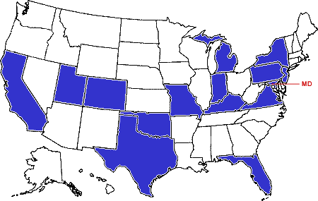 Image of Map of United States for State Activities