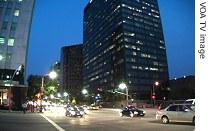 Evening view of downtown Los Angeles