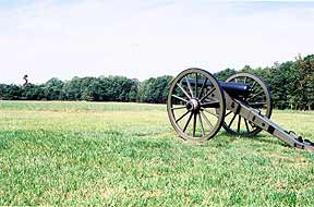 A cannon sits at Chancellorsville Battlefield, Fredericksburg, Virginia