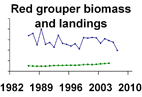 Red grouper biomass and landings **click to enlarge**