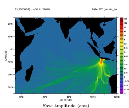 image of wave amplitude for tsunami July 17, 2006