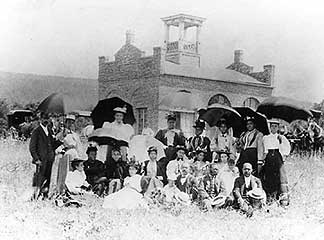 Members of an 1896 pilgrim party from the National League of Colored Women, Murphy Farm, Harpers Ferry, West Virginia