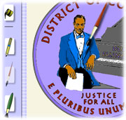 Image shows part of the Painters Studio desktop with the District of Columbia quarter being painted.