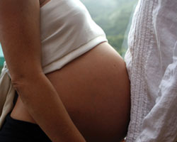 pregnant woman with partner