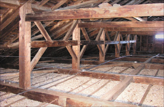 The Timber Framers Guild "Timber Framing" journal series contains photos and illustrations that are targeted to architects, engineers and preservationists about how timber trusses work. The photo above features Queenpost truss framing in the attic of the Congregational Church, Peacham, Vermont, 1806.  