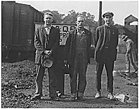 Strikers at the Burlington Railroad shop yards. Plattsmouth, 1922