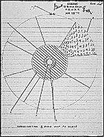 Sketch of cross-section of A bomb, 1951