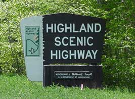 Highland Scenic Highway Sign