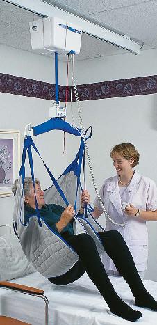 mechanical device used to lift a patient from the bed