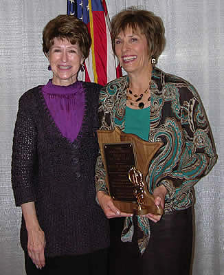 Commissioner Joan Fabian with Warden Connie Roehrich