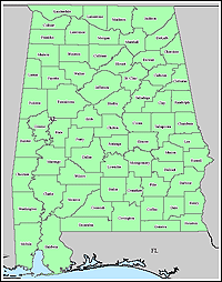 Map of Declared Counties for Emergency 3237