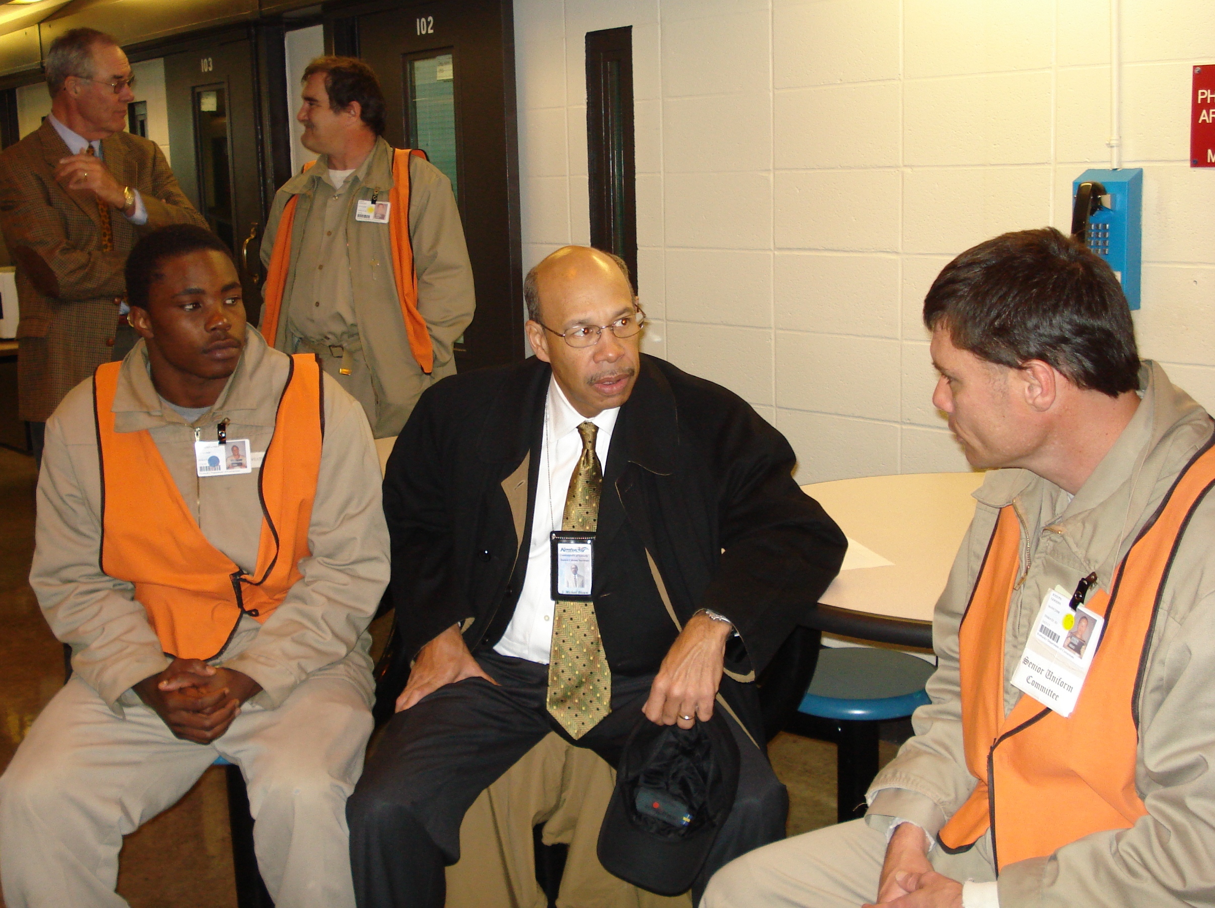 Secretary Brown meets with inmates at Luther Luckett