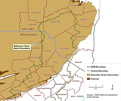 Marcellus Shale Formation in the DRB map.