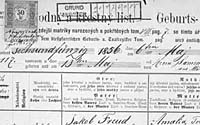 Birth certificate, May 6, 1856