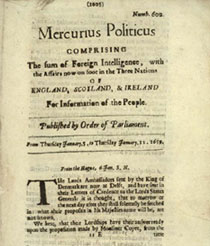 Mercurius Politicus 1659, the oldest newspaper in the Library of Congress.
