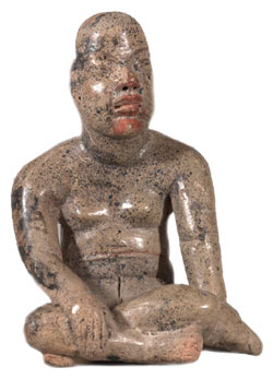Image: sculpture of a seated male