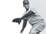 Photo of Leroy "Stachel" Paige, the oldest person to pitch in the major leagues