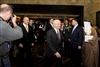 U.S. Defense Secretary Robert M. Gates walks to meet the Crown Prince of Bahrain, His Highness Shaikh Salman bin Hamad Al-Khalifa, during the International Institute for Stategic Studies' fifth Manama Dialogue in Bahrain Dec. 13, 2008. 