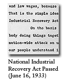 National Industrial Recovery Act Passed (June 16, 1933) (ARC ID 197304)