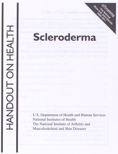 Scleroderma, Handout on Health, Large Print cover