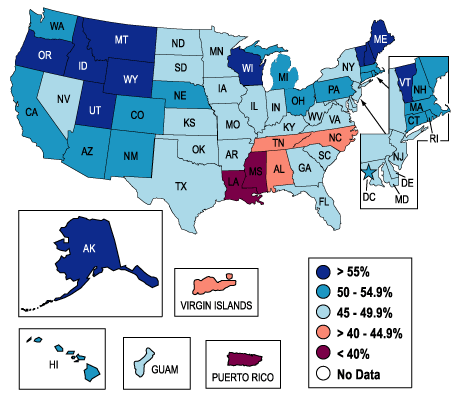 Physical Activity Map for 2007