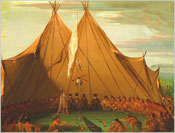 Native Americans' experience in the
building of America is examined, along with that of Europeans.