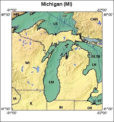 Map of Atlas area: mi