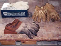 Photograph of a collection of gloves
