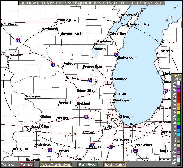 Milwaukee Sullivan Radar Image