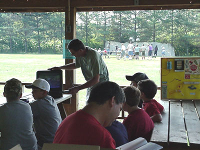 MSHA inspector Vince Jardina talked to more than 80 children and 65 adults at the Tremont Sportsman Club.