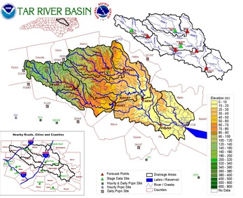 Tar River Basin map