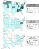 Asbestos:  Geometric mean exposures by state, OSHA samples, 1979–1999