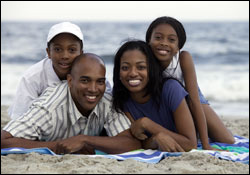 Photo: A family at the beach
