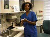 Photo: A healthcare professional washing hands