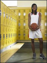 Photo: A female student athlete