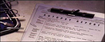 Photo: Autopsy report