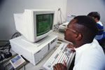 Picture of student at computer