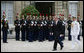 President George W. Bush reviews an honor guard as he arrives to meet French President Nicolas Sarkozy for a dinner Friday evening, June 13, 2008, at the Elysee Palace in Paris. White House photo by Chris Greenberg