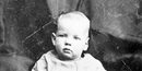 Black and white photo of Herbert Hoover as an infant.