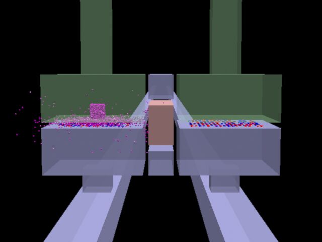 A Monte Carlo simulation of two excitatory synapses.