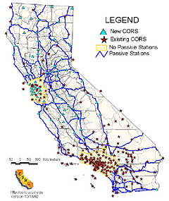 CORS map of California