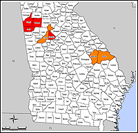 Map of Declared Counties for Disaster 1750