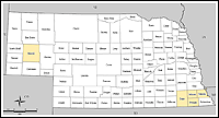 Map of Declared Counties for Disaster 1765